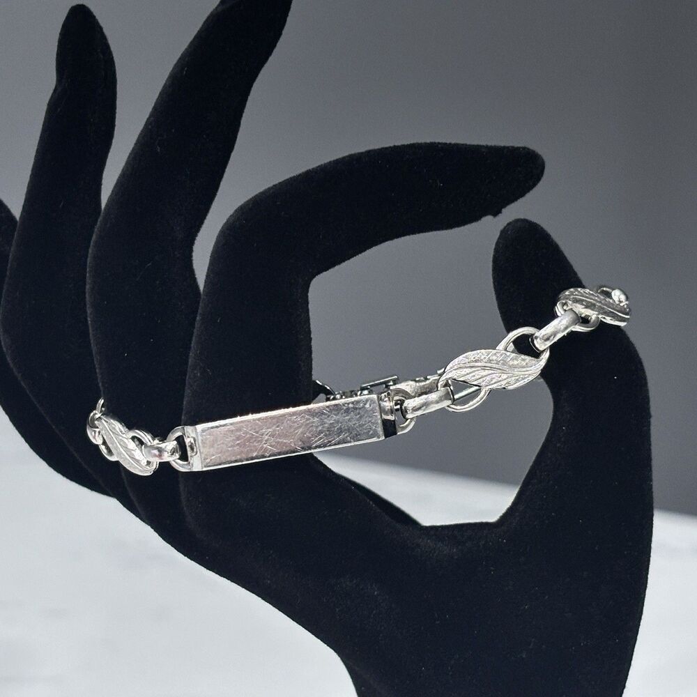 Vintage ID Bracelet Silver Tone Not Engraved 7.25"